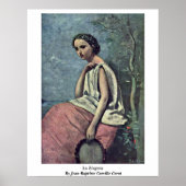 La Zingara By Jean-Baptiste Camille Corot Poster (Voorkant)