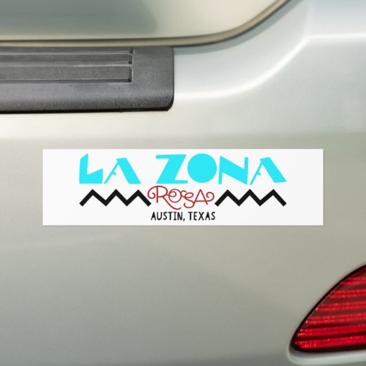 La Zona Rosa Classic Bumpersticker (Op auto)