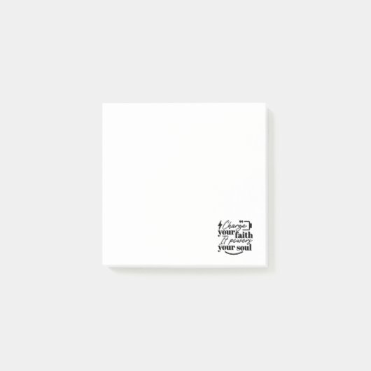 Laad je geloof - Christelijke inspirerende quote Post-it® Notes (Voorkant)
