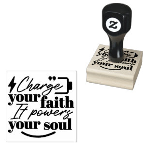 Laad Je Geloof – Christelijke Inspirerende Spreuk Rubberstempel