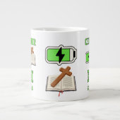 Laad je geloof op grote koffiekop (Voorkant)