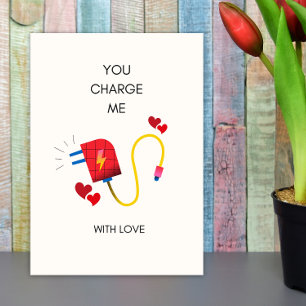 Laad me op met liefde Grappig vriendje Valentijn k Kaart