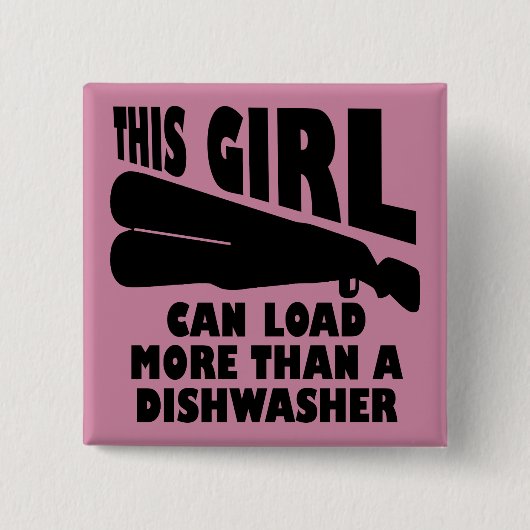 Laad Meer Dan Een Afwasmachine Grappige Knop Badge Vierkante Button 5,1 Cm (Voorkant)