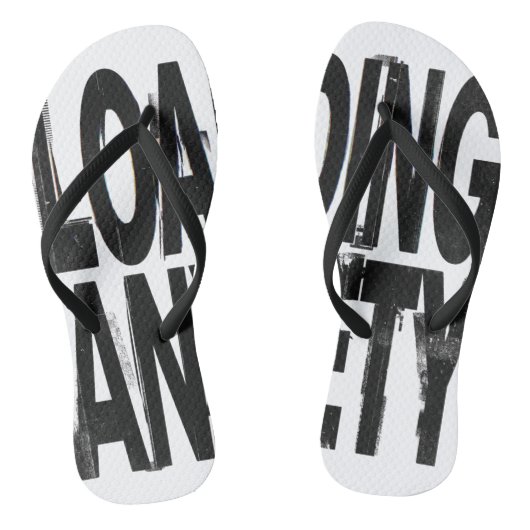 LAADANGST | Glitch Brutalist Typografie Desi Teenslippers (Voetbed)