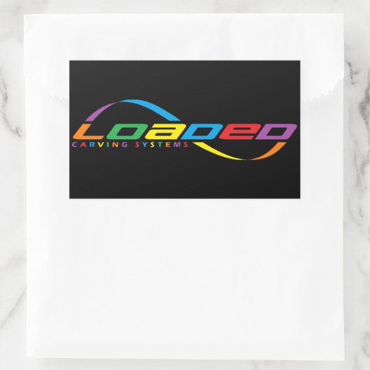 laadbeugels rechthoekige sticker (Tas)