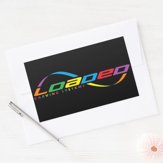 laadbeugels rechthoekige sticker (Envelop)