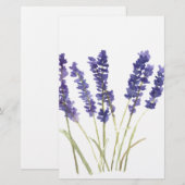 Laadbloemen lavendel briefpapier (Voorkant / Achterkant)