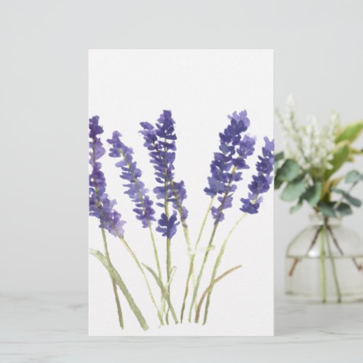 Laadbloemen lavendel briefpapier (Staand voorkant)