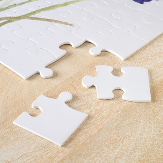 Laadbloemen lavendel legpuzzel (Zijkant)