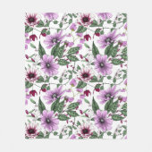 Laadbloemen met groen bladeren fleece deken (Voorkant)