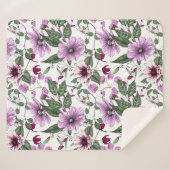 Laadbloemen met groen bladeren sherpa deken (Voorkant (horizontaal))