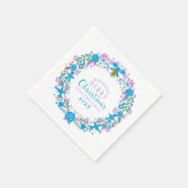 Laadbord en blauw kerstfeest servetten (Hoek)