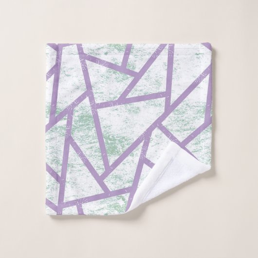 Laadbord en bleek groen mozaïekpatroon bad handdoek (Wasdoekje)