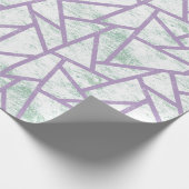 Laadbord en bleek groen mozaïekpatroon cadeaupapier (Hoek)