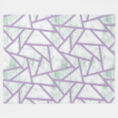 Laadbord en bleek groen mozaïekpatroon fleece deken (Voorkant (Horizontaal))