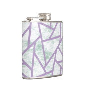 Laadbord en bleek groen mozaïekpatroon heupfles (Rechts)