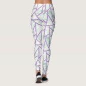 Laadbord en bleek groen mozaïekpatroon leggings (Achterkant)