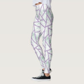 Laadbord en bleek groen mozaïekpatroon leggings (Links)