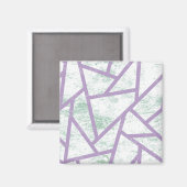 Laadbord en bleek groen mozaïekpatroon magneet (Voorkant / Achterkant)