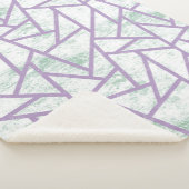 Laadbord en bleek groen mozaïekpatroon sherpa deken (3/4)