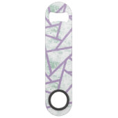 Laadbord en bleek groen mozaïekpatroon speed flessenopener (Voorkant)