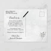 Laadbord & Eucalyptus Green Wedding Save the Date Aankondigingskaart (Achterkant)