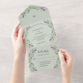 Laadbord met paars all in one uitnodiging (Afscheurbaar)