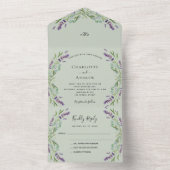 Laadbord met paars all in one uitnodiging (Binnen)