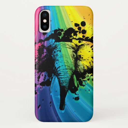 Laadbulle olifant op regenboog Case-Mate iPhone case (Achterkant)