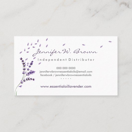 Laadflorale Essential Oils Distributor Visitekaartje (Achterkant)