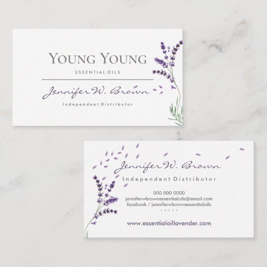 Laadflorale Essential Oils Distributor Visitekaartje (Voorkant / Achterkant)
