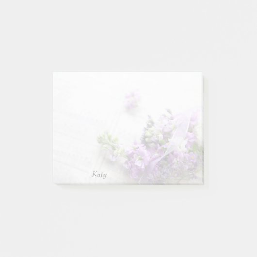 Laadgekleurde bloemen op oude muziek post-it® notes (Voorkant)