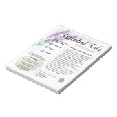 Laadgids voor essentiële oliën notitieblok (Linkerzijde)