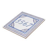 Laadnummer en blauw klein huisnummer tegeltje (Zijkant)