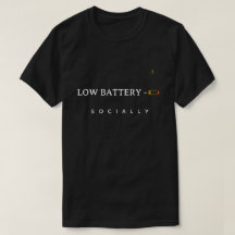 Laag Batterijniveau Sociaal | Minimalistische Grap