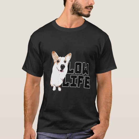 Laag-Bij-De-Gronds Corgi Moeder T-shirt (Voorkant)
