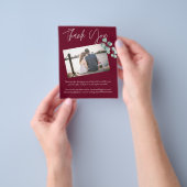 Laag budget BURGUNDY Witte EUCALYPTUS Bruiloft Flyer (Hand)