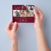 Laag budget BURGUNDY Witte EUCALYPTUS Bruiloft Flyer (Hand)