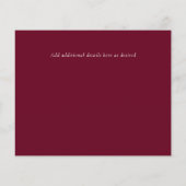 Laag budget BURGUNDY Witte EUCALYPTUS Bruiloft Flyer (Achterkant)