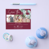 Laag budget BURGUNDY Witte EUCALYPTUS Bruiloft Flyer (Enkel)