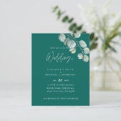 Laag budget TEAL Witte EUCALYPTUS Trouwfeest (Staand voorkant)