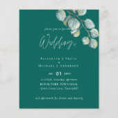 Laag budget TEAL Witte EUCALYPTUS Trouwfeest (Voorkant)