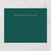 Laag budget TEAL Witte EUCALYPTUS Trouwfeest Flyer (Achterkant)