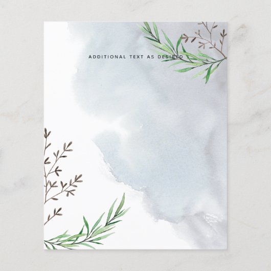 Laag budget trouwkaart voor een rustige bergbruilo flyer (Achterkant)