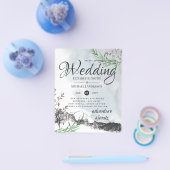 Laag budget trouwkaart voor een rustige bergbruilo flyer (Enkel)