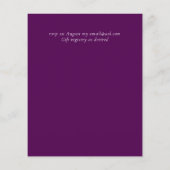 Laag budget VIOLET Witte EUCALYPTUS Bruiloft Flyer (Achterkant)