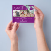 Laag budget VIOLETTE witte EUCALYPTUS-huwelijk Flyer (Hand)
