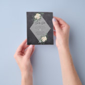 LAAG BUDGET Witte Rozen SAVE THE DATES Modern Flyer (Hand)