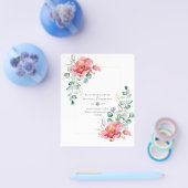 LAAG BUDGET Witte Rozen SAVE THE DATES Modern Flyer (Enkel)