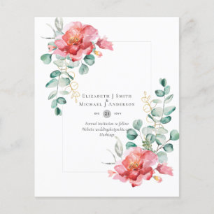 LAAG BUDGET Witte Rozen SAVE THE DATES Modern Flyer